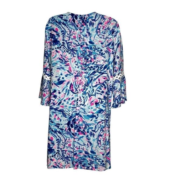 Lilly Pulitzer Hollie Blue Pink Tunic Dress JS1236 Women's (S) - Picture 3 of 7